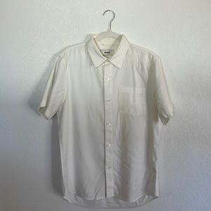 Buck Mason white short sleeve button down